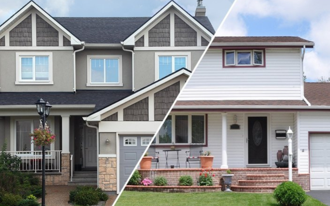 Comparison of a newly built home and an older existing home in Sioux Falls